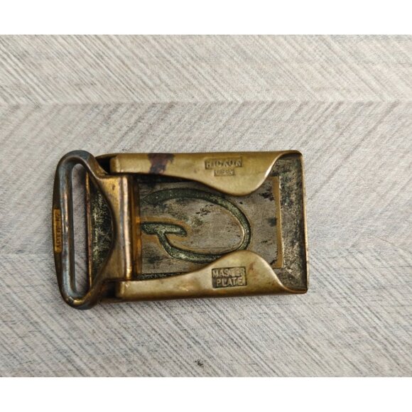 Vintage Hickok USA Art Deco Monogram Letter G Belt Buckle Zn Alloy Master Plate - Picture 3 of 5